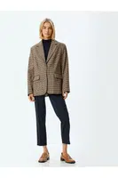 Koton Blazer Jacket Double Breasted Buttoned Flap Pocket