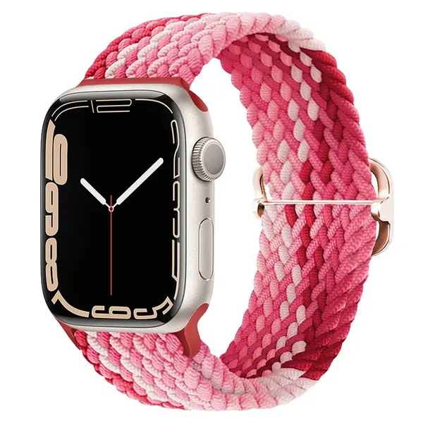 BStrap Elastic Nylon remienok na Apple Watch 42/44/45mm, strawberry