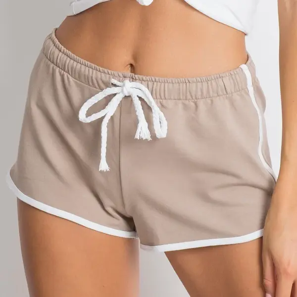 Béžové teplákové kraťasy