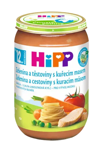 HiPP Zelenina a cestoviny s kuracím mäsom