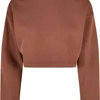 Ladies Cropped Oversized Sweat High Neck Crew kůra