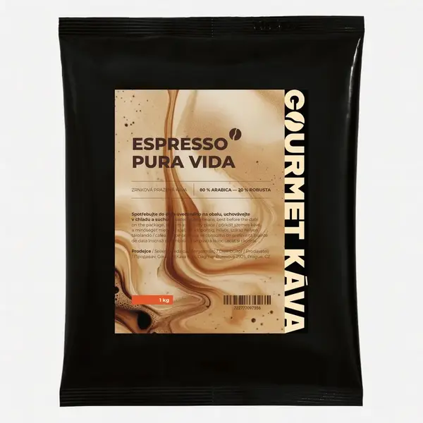 Espresso směs Pura Vida, zrnková káva