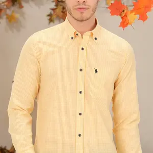 G771 DEWBERRY MEN'S SHIRT-PLAIN YELLOW