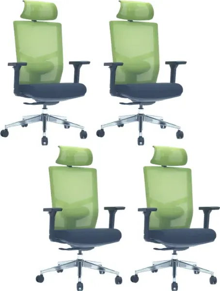 LTC 4PACK Ergonomická kancelářská židle VICTORY ERGO zelená (4 ks)
