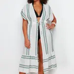 Trendyol Curve Beige Waist Elastic Waist Gathered Skirt Woven Beach Dress