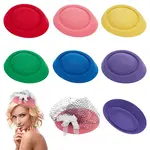 6Pcs 6 Colors Velvet Cloth Mini Hat Fascinator Base