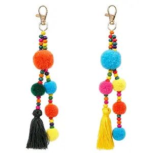 2Pcs 2 Colors Polyester Tassel Pendant Decorations
