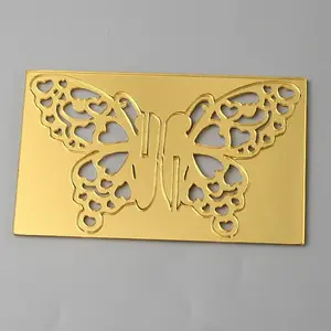Acrylic Mirror Butterfly Cupcake Toppers