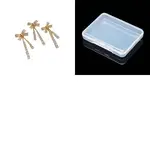 4Pcs Brass Micro Pave Cubic Zirconia Pendants