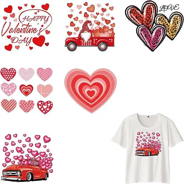 PET Heat Transfer Film Logo Stickers Set