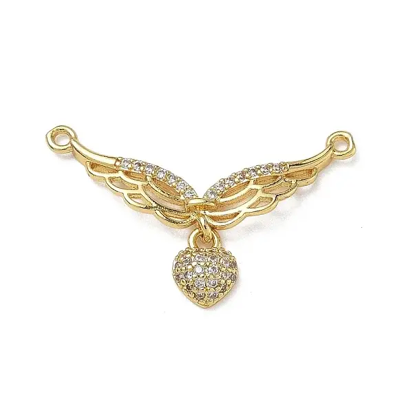 Brass Micro Pave Clear Cubic Zirconia Pendants