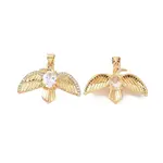 Brass Micro Pave Cubic Zirconia Pendants
