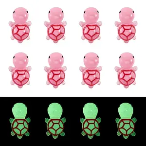 12Pcs Luminous Translucent Resin Sea Animal Cabochons