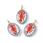 Handmade Porcelain with Brass Pendants