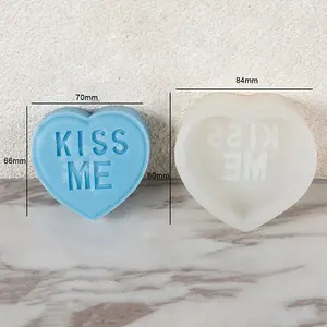 DIY Silicone Heart with Word Soap Molds