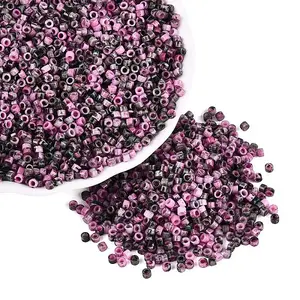 Opaque Picasso Cylinder Glass Beads