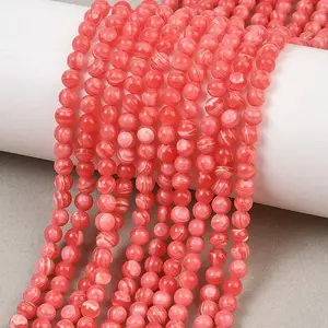 Dyed Synthetic Rhodochrosite Beads Strands