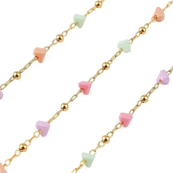Handmade Brass Glass Beaded Chains