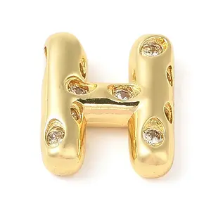 Brass Micro Pave Clear Cubic Zirconia Pendant