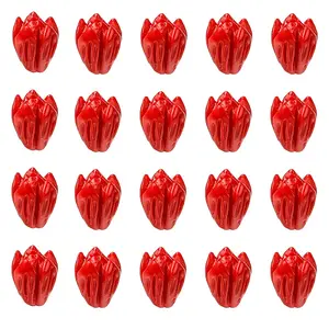 20Pcs Opaque Resin Flower Rose Beads