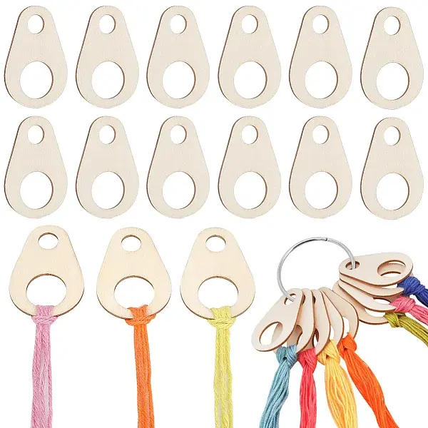Teardrop Wood Embroidery Thread Organizers