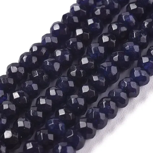 Dyed Natural Malaysia Jade Rondelle Beads Strands