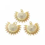Rack Plating Brass Micro Pave Cubic Zirconia Pendants