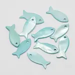 Dyed Shell Fish Pendants
