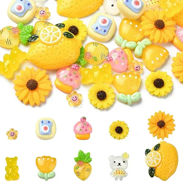 30Pcs 10 Styles Resin Decoden Cabochons