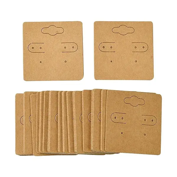 Kraft Paper Earring Display Cards with Hanging Hole