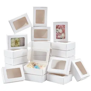 Foldable Creative Kraft Paper Mailer Boxes with Visible Window