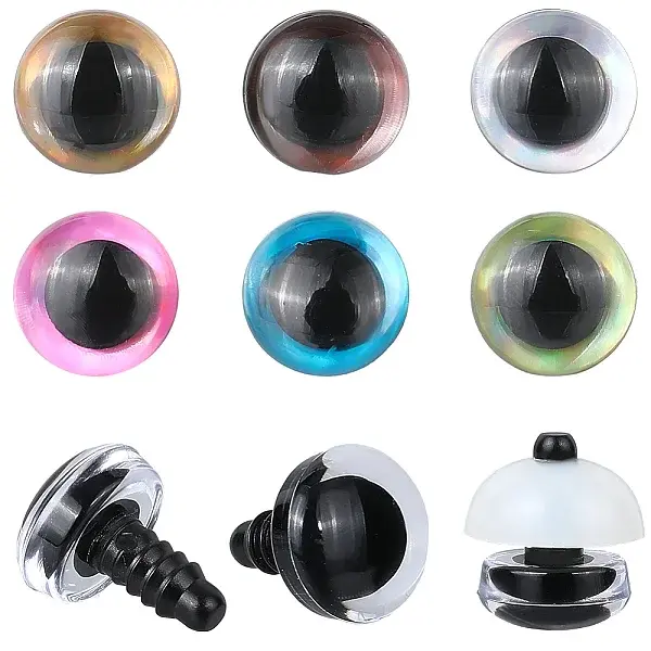 36 Sets 6 Colors ABS Plastic Safety Craft Eye