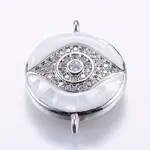 Brass Micro Pave Cubic Zirconia Links