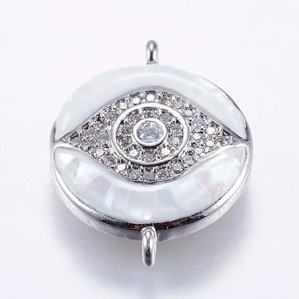 Brass Micro Pave Cubic Zirconia Links