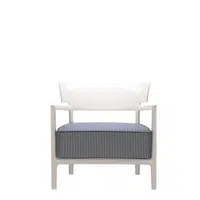 Cara Outdoor Mat, bílá-zelené pruhy, z expozice Kartell