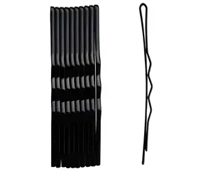 Vlnitá sponka Duko 526B - 6 cm, černá - 10 ks
