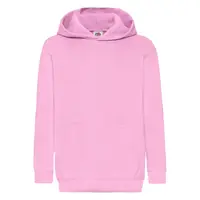 Pink children's sweatshirt Classic kangaroo Fruit of the Loom
