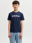 Jack & Jones Junior Tričko 'JJTOM'  námornícka modrá / tmavočervená / biela