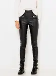 Black leatherette trousers CAMAIEU - Women