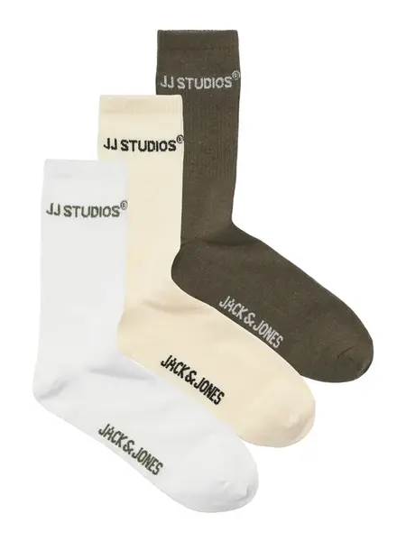 JACK & JONES Ponožky 'JACSOHO'  béžová / hnedá / biela