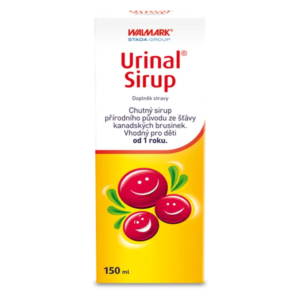 Urinal sirup, brusinky, vhodný i pro děti 150 ml