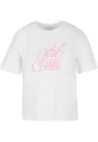 Dámské tričko Girl Gang Wording bílé