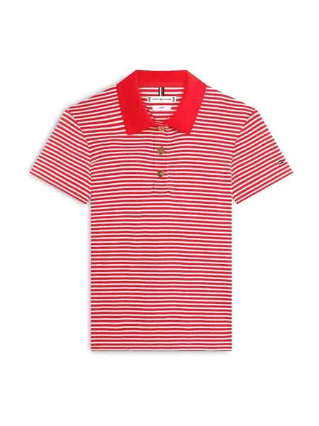 TOMMY HILFIGER Tričko  červená / biela