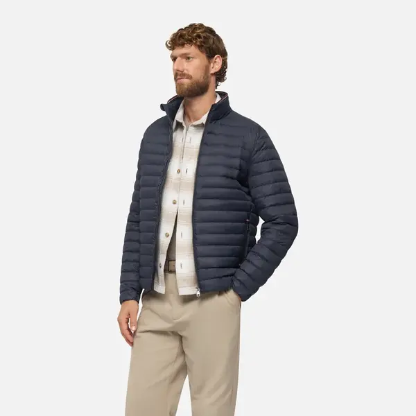 Geox Warrens Men's Down Jacket Navy Blue - Mens