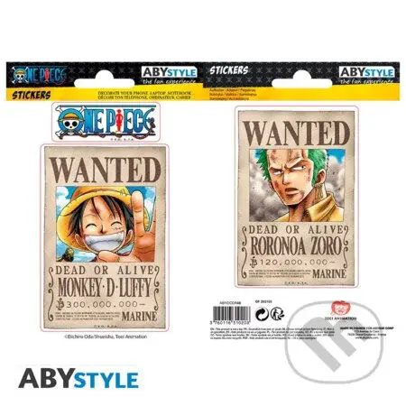 One Piece samolepky - Wanted Luffy a Zorro