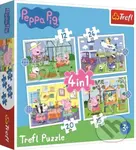 Prasátko Peppa Vzpomínky na prázdniny 4v1 - puzzle z kategorie 15 - 60 dílků