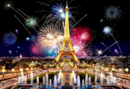 Noční Paříž 2v1, dřevěné