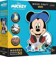 Wood Craft Junior puzzle Ve světě Mickeho Mouse (50 dílků) - puzzle z kategorie 60 - 300 dílků
