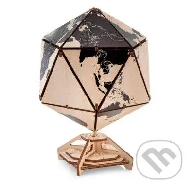 Ikosahedrická guľa čierna - puzzle z kategorie 3D puzzle