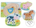 Zvířátka z farmy (Vícevrstvá vkládačka) - puzzle z kategorie Maxi dílky